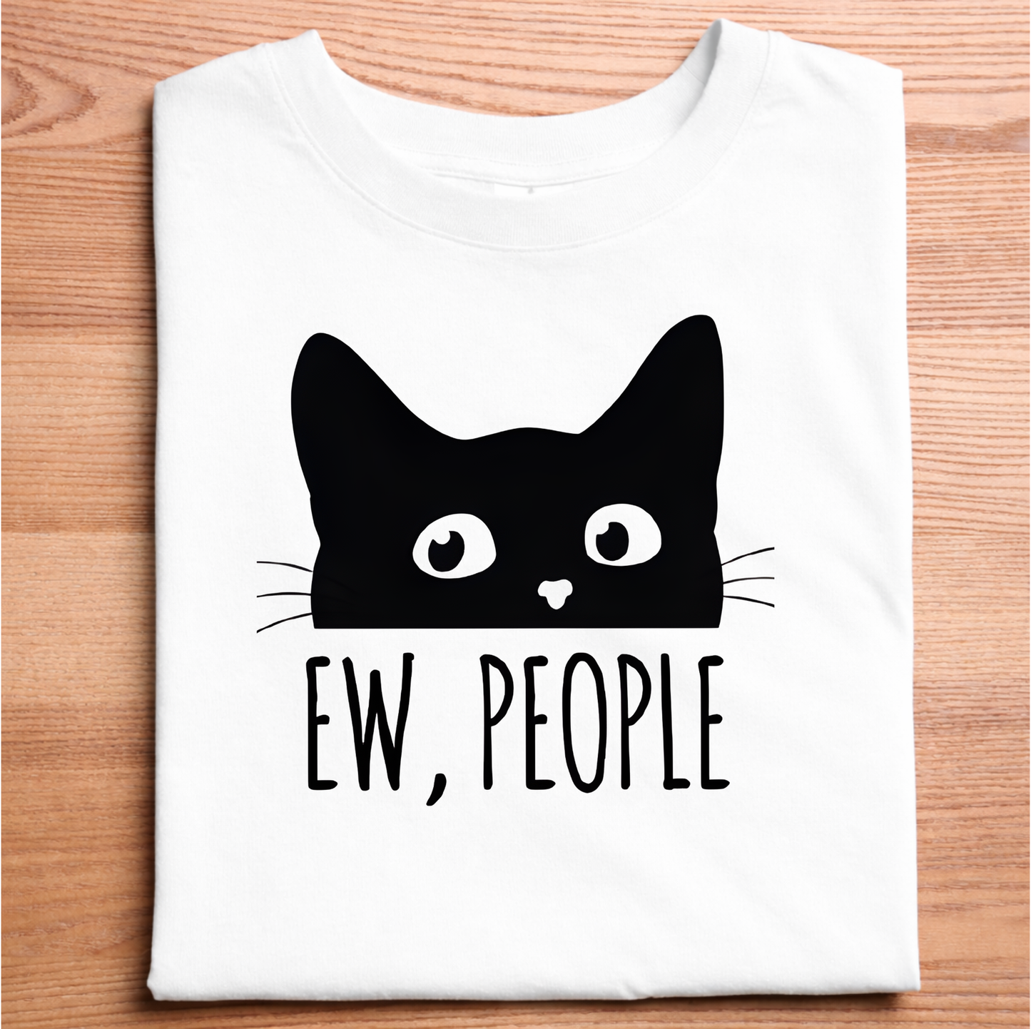 Ew, People – Cute Introvert Cat Graphic Tee | Funny Cat Lover Design